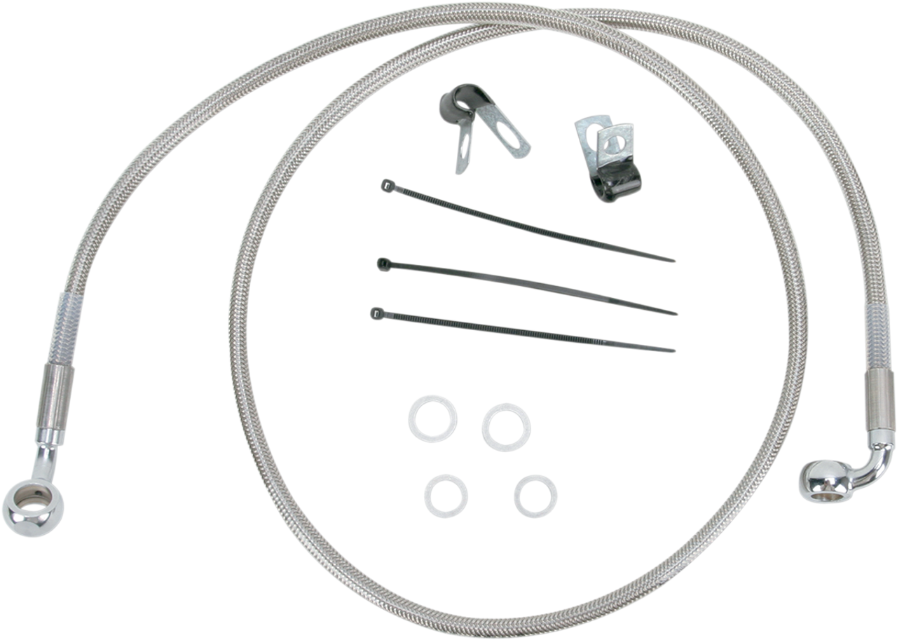 Brake Line - Front - +10" - Stainless Steel
