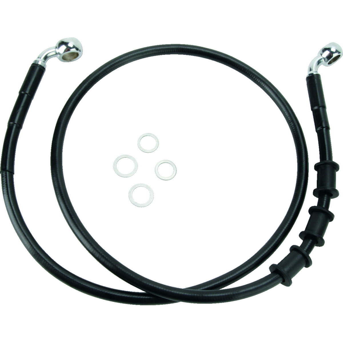 Drag Specialties - Brake Line - Front - Black - +2"