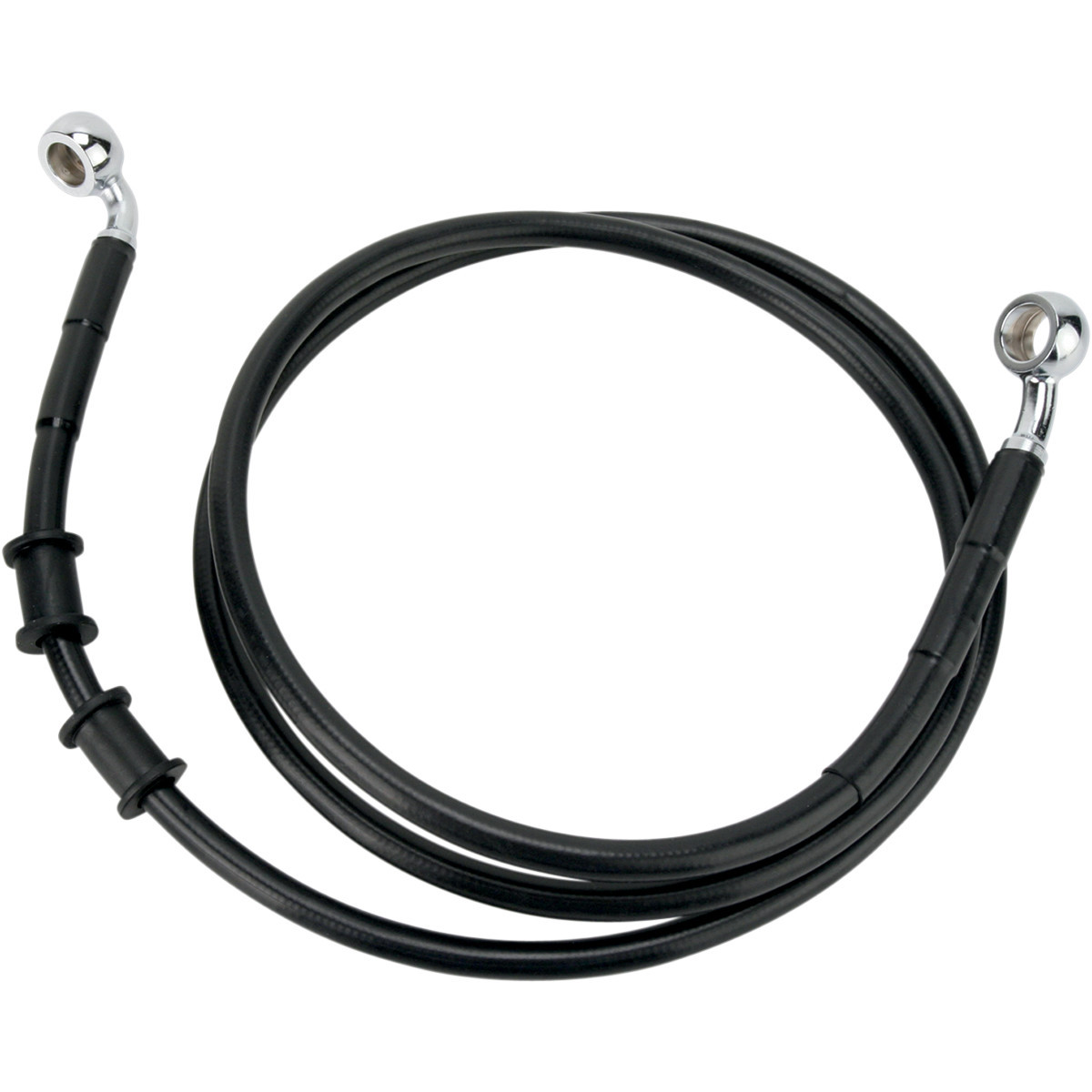 Drag Specialties - Brake Line - Front - Black - +6" - FXDB '08-'17