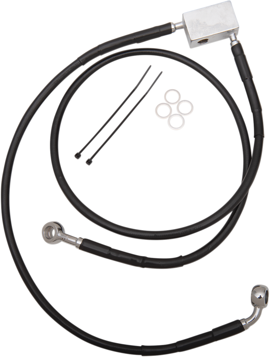 Brake Line - Front - Black - +2" - Softail 00-03