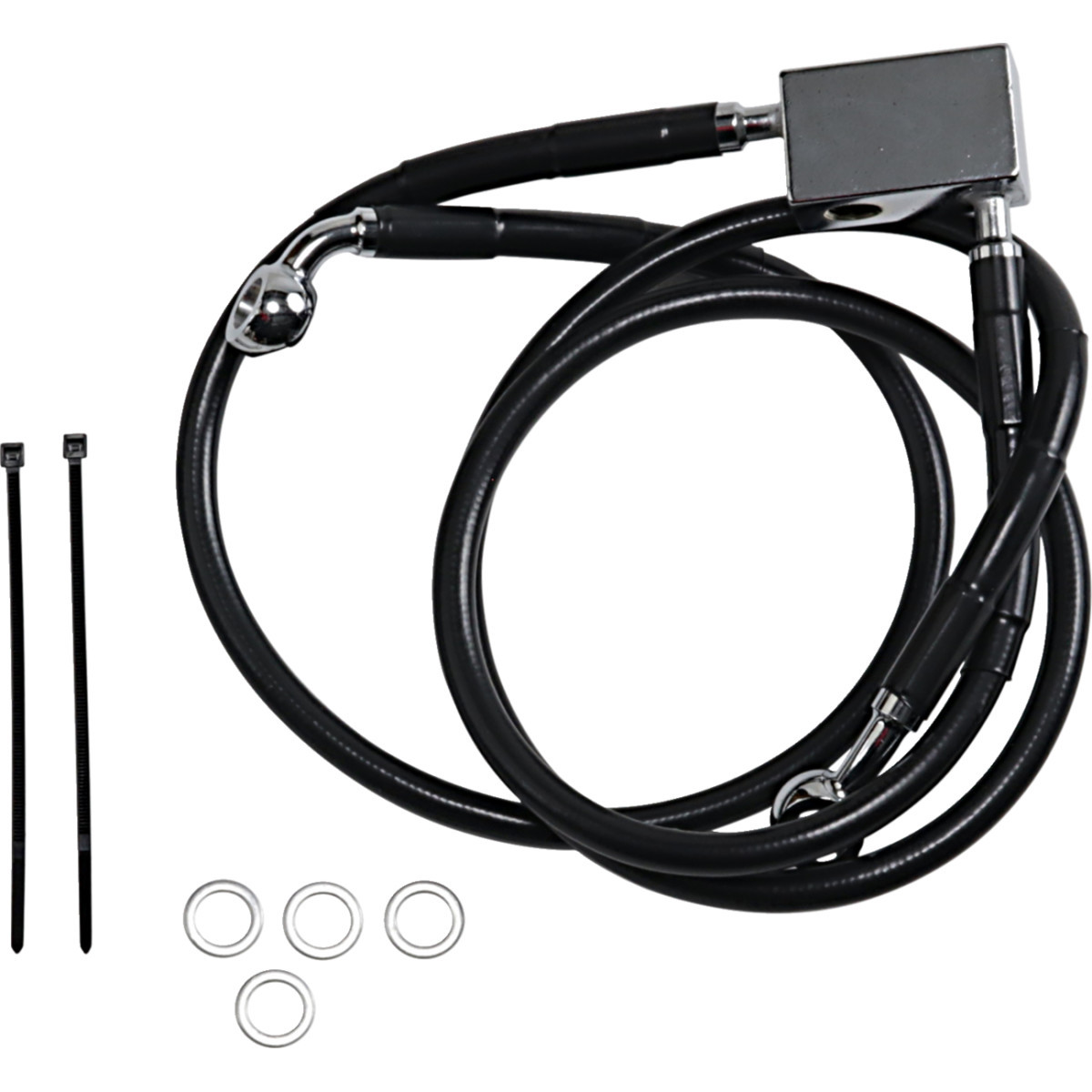 Drag Specialties - Brake Line - Rear - Black - +3" - Softail '00-'03