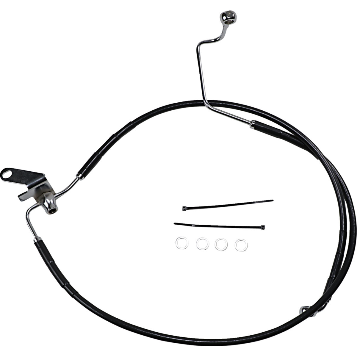 Drag Specialties - Brake Line - Rear - Black - +3" - Softail '04-'06