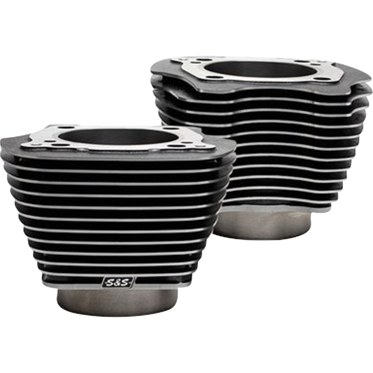 S&S Cycle #910-0739A - Cylinder Set - 4.25" Bore - Unhoned - Black Granite w/Highlights - M8