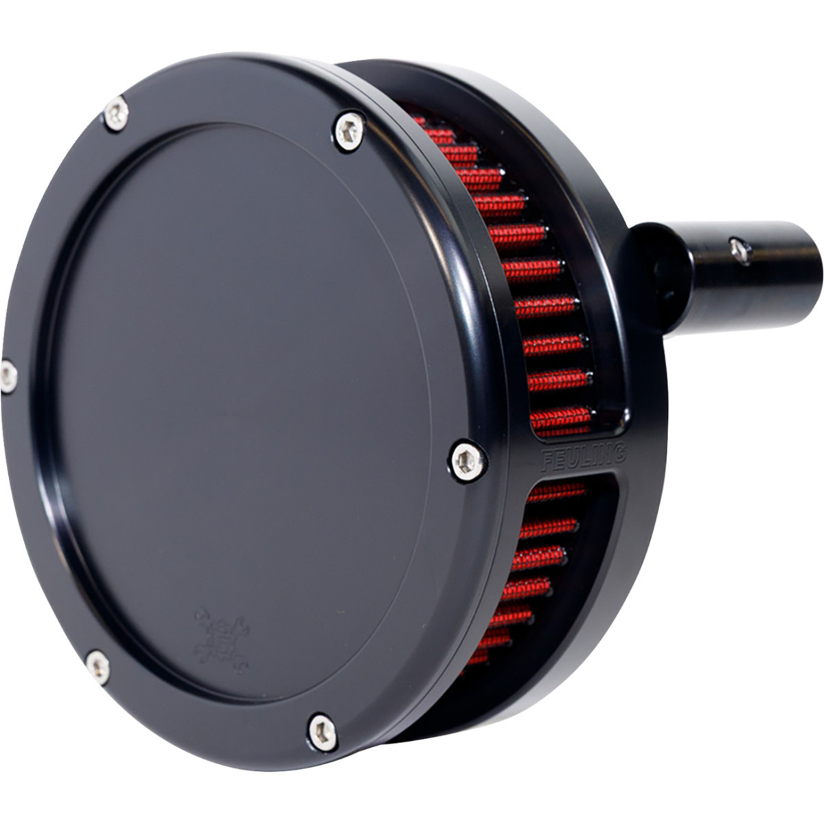Feuling Parts #5443-S - Slim BA Air Cleaner Kit - Black - Red Filter - Twin Cam