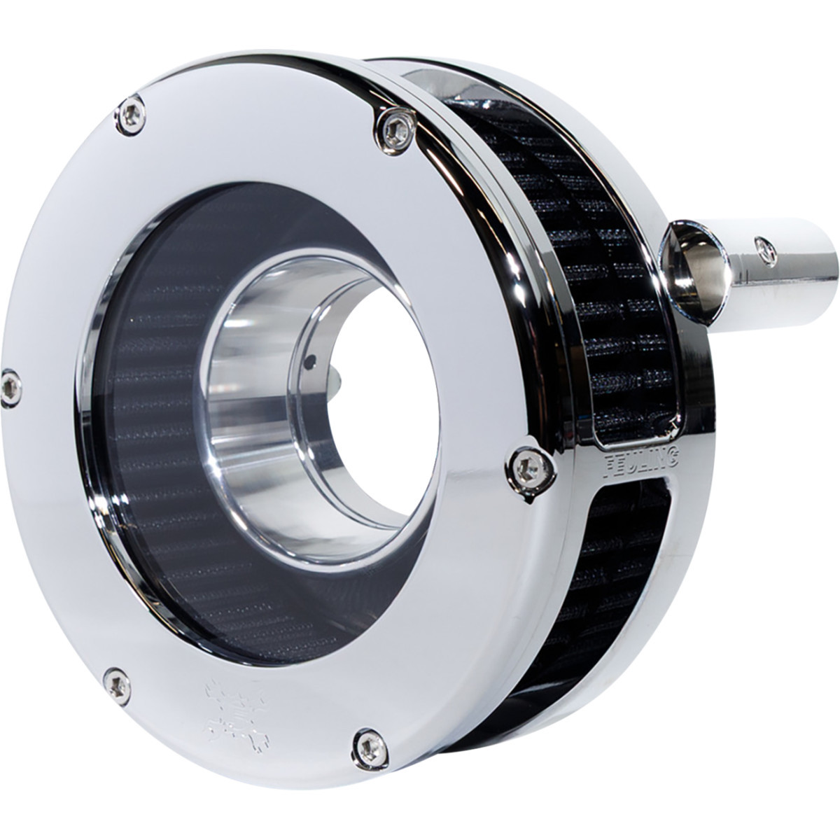 Feuling Parts #5558-S - Slim BA Air Cleaner Kit - Chrome/Clear - Black Filter - '08-'17 Twin Cam