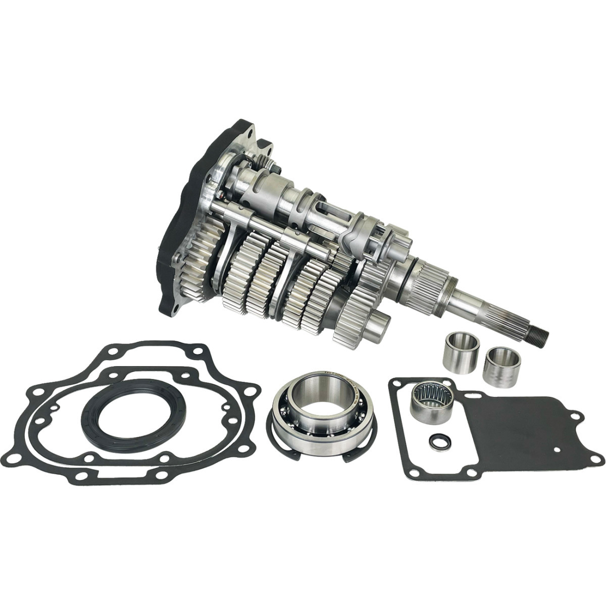 Jims #8600 - Fat 6 Super Gear Kit - Black - '06-'17 Harley-Davidson