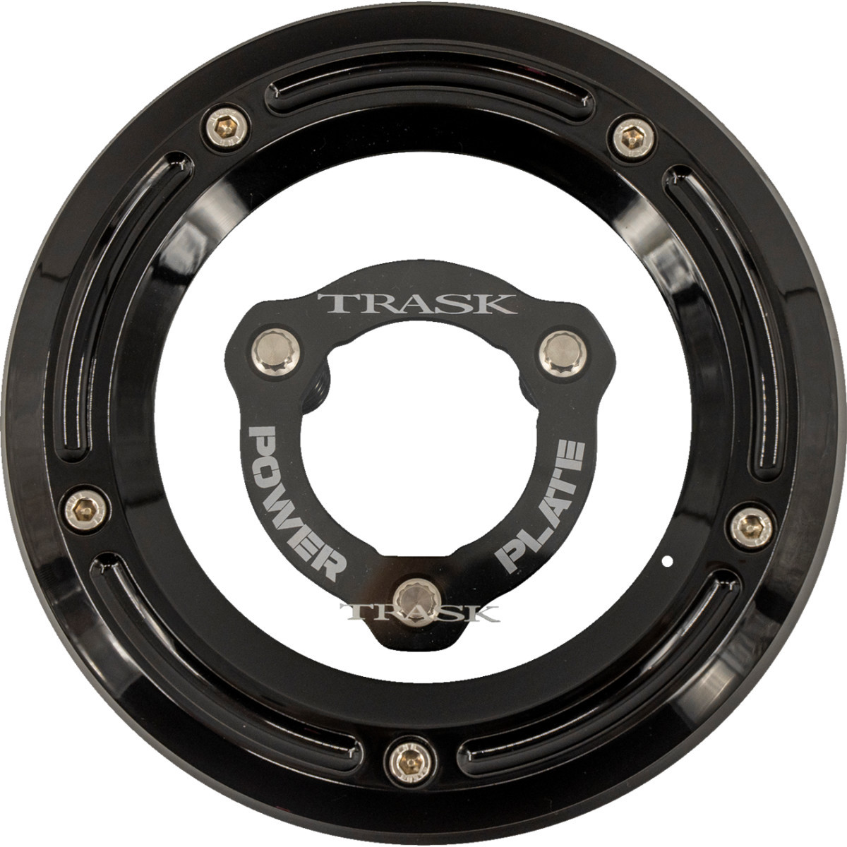 Trask #TM-0051-BK-BK - Derby Cover with Power Plate - Black - Kit - '17-'25 Harley-Davidson