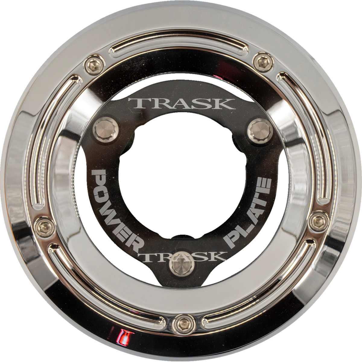 Trask #TM-0052-CH-BK - Derby Cover with Power Plate - Chrome/Black - Kit - '18-'25 Softail