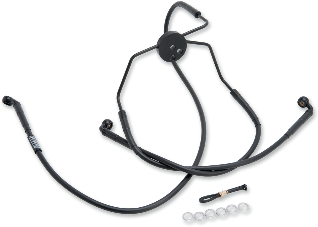 Brake Line - Front - +8" - FL 08-13 - Black