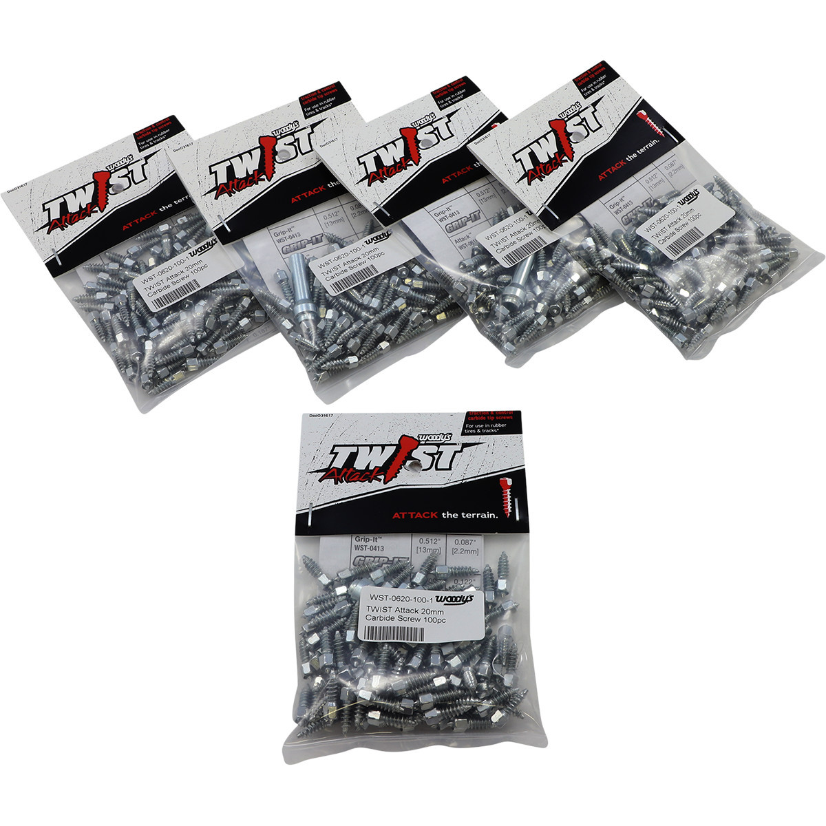 Woody's #WST-0620-500 - Twist Tire Screws - 20 mm - 500 Pack