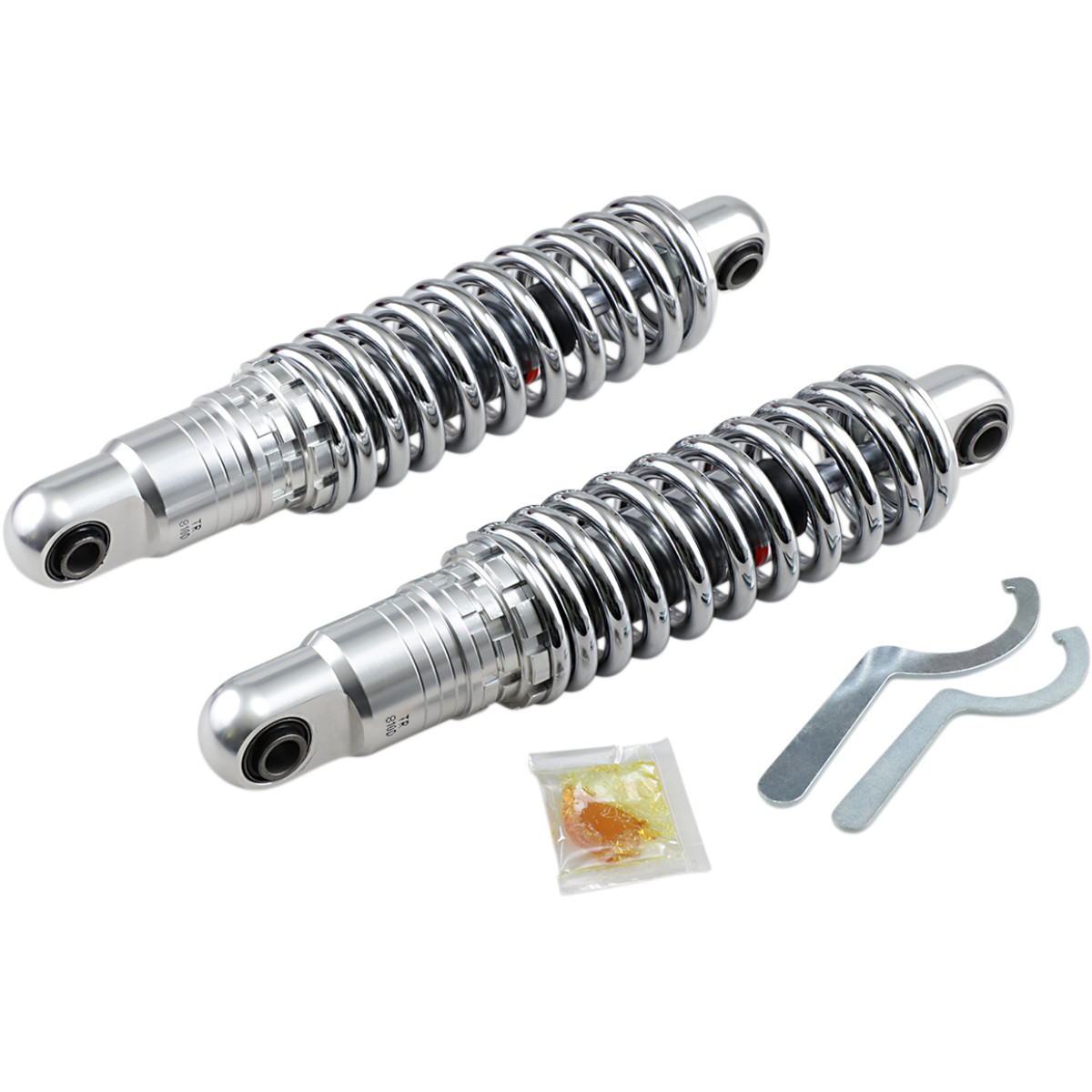 Drag Specialties Shocks - Premium Ride-Height Adjustable Shocks - 12" - Heavy Duty - Chrome