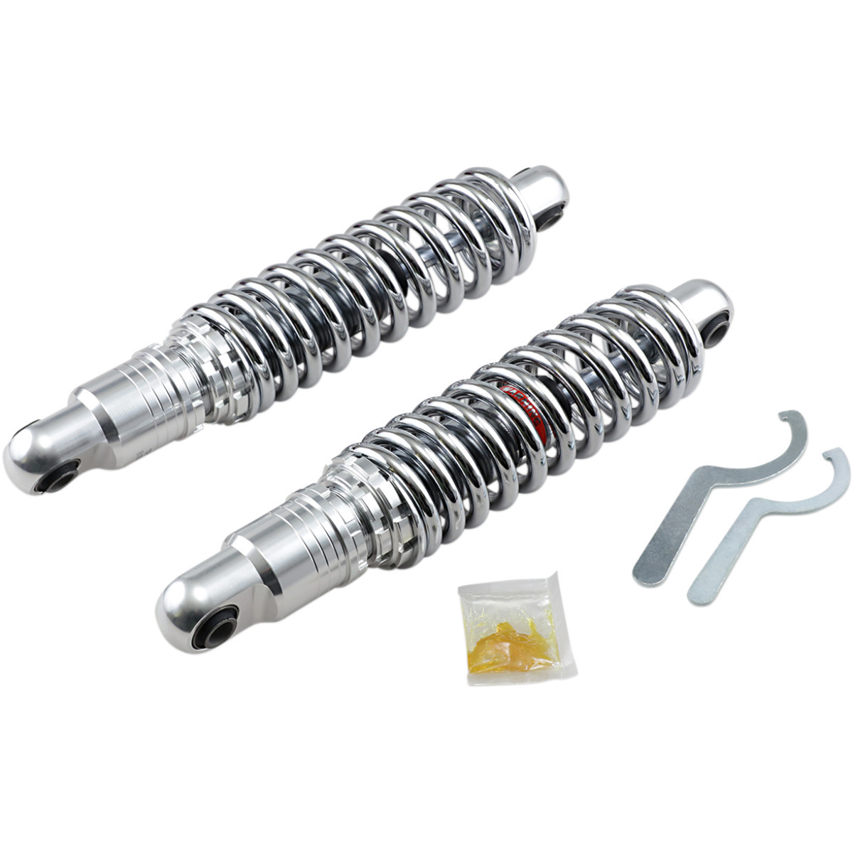 Drag Specialties Shocks - Premium Ride-Height Adjustable Shocks - 13" - Heavy Duty - Chrome