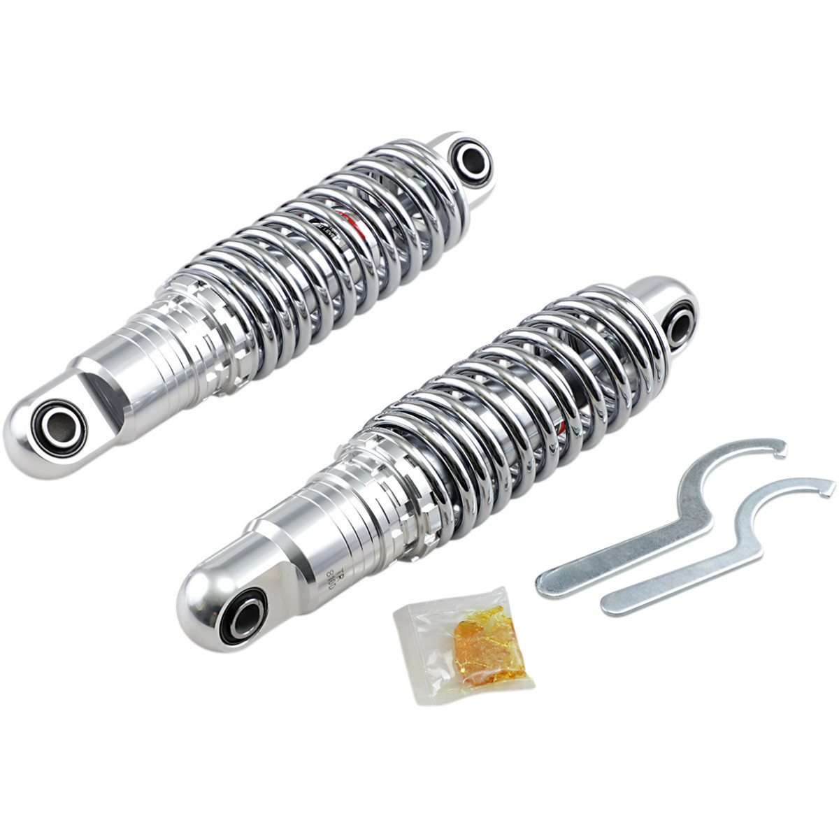 Drag Specialties Shocks - Premium Ride-Height Adjustable Shocks - 11" - Heavy Duty - Chrome