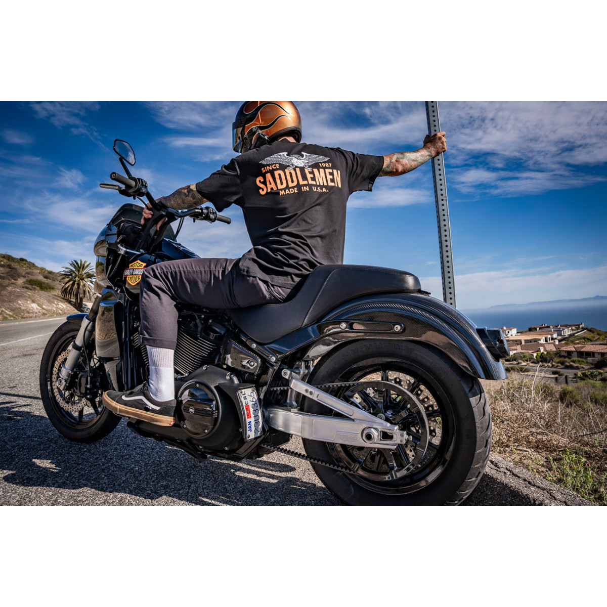Saddlemen #CF-818-30-001 - Rear Fender - Carbon Fiber/Gloss - FXBB/FXST/FLSL