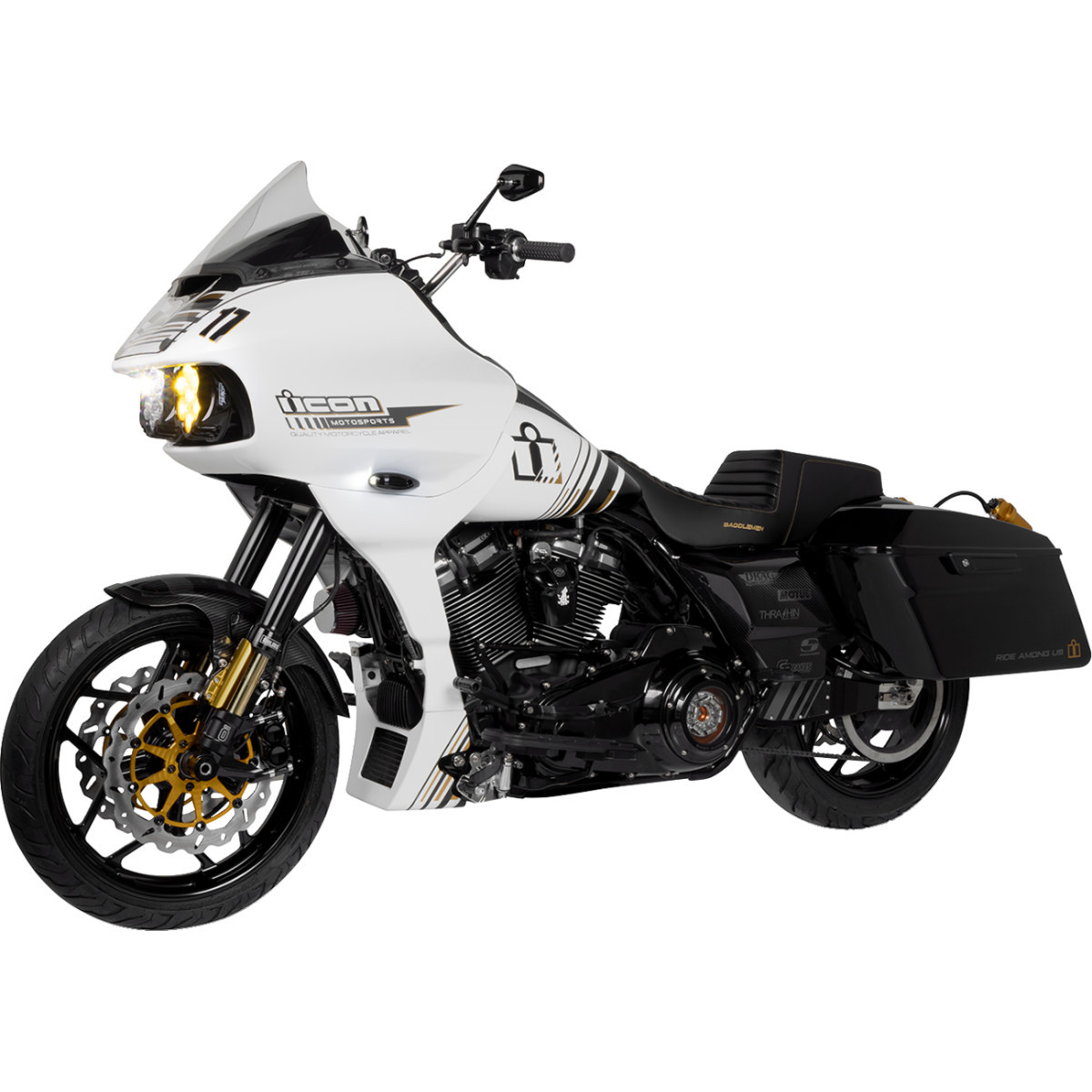 Saddlemen #CF-814-07-004 - Carbon Fiber Front Fender - Gloss - Touring '14-'24