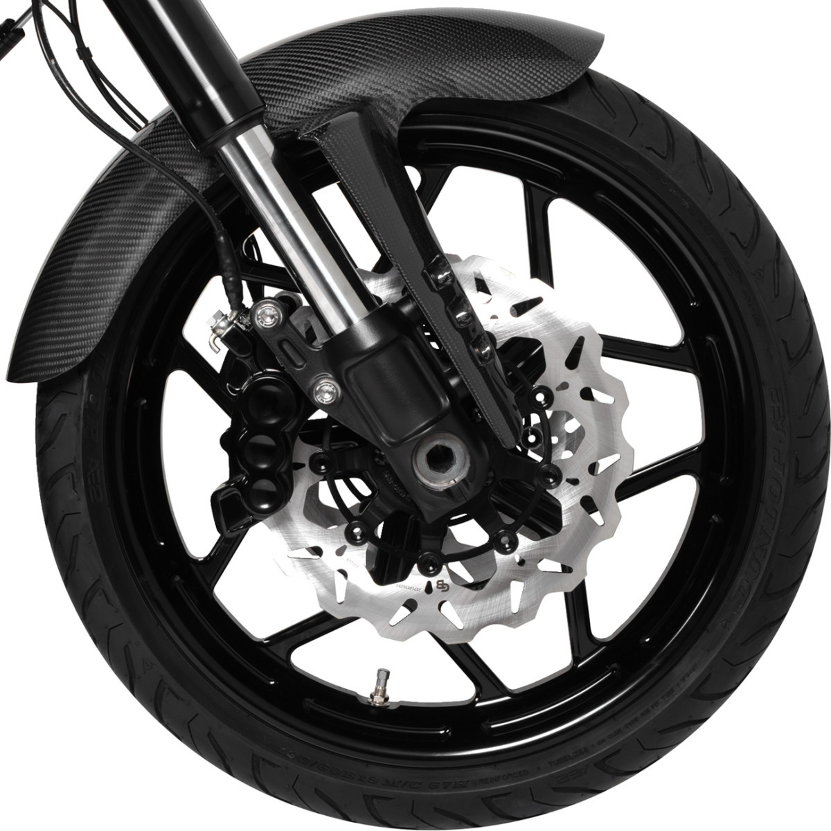 Arlen Ness #210-044 - Front Fender - Qualifier - 19" - Carbon Fiber