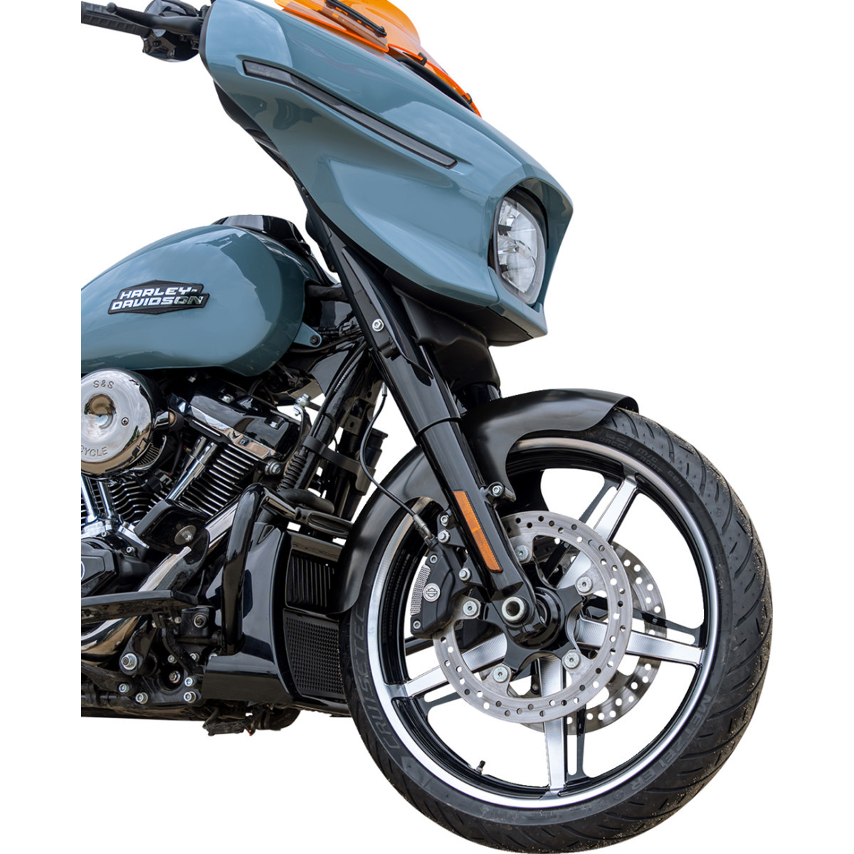 Klock Werks #KWF-01-0325 - Performance Bagger Front Fender - Black - 21"