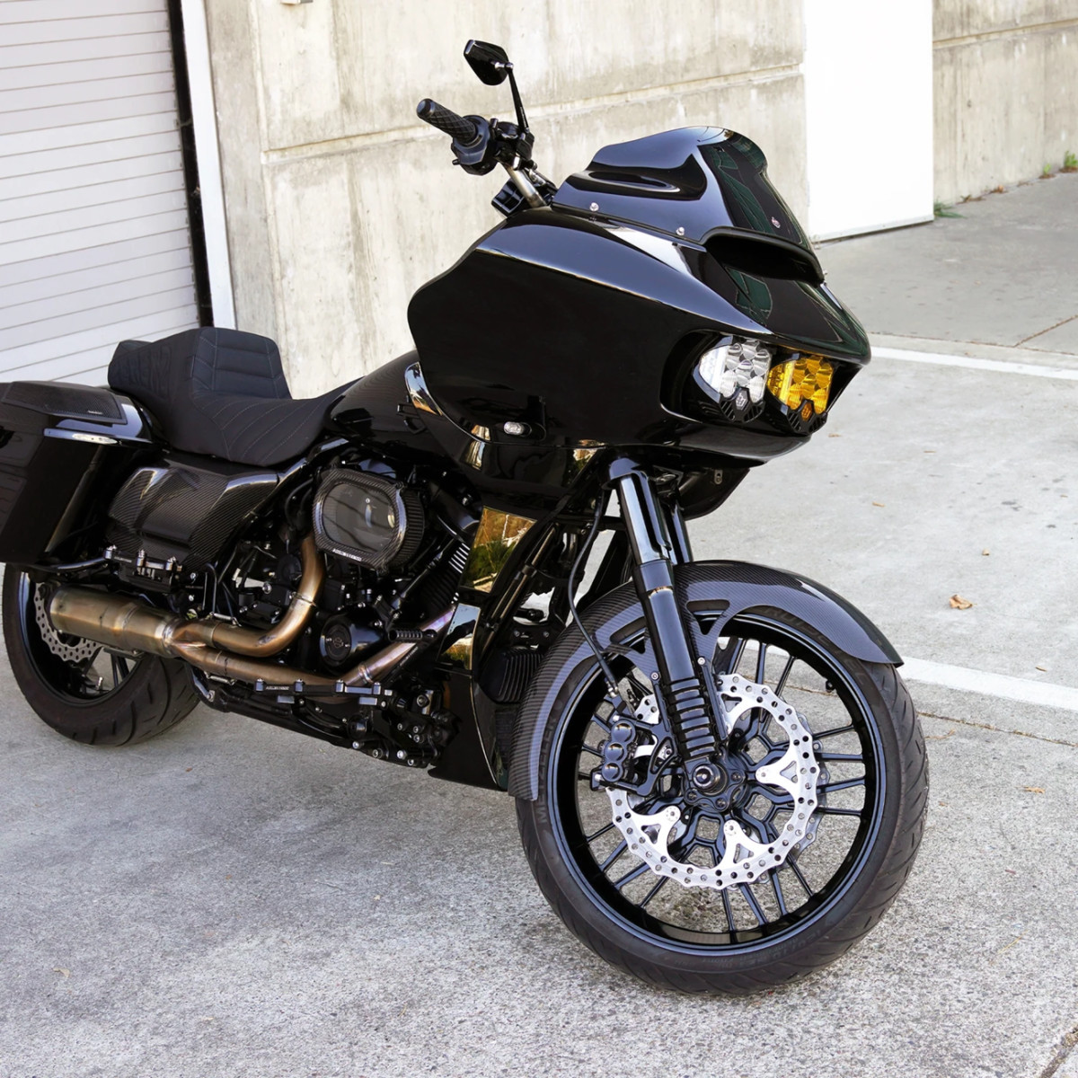 Arlen Ness #210-082 - Front Fender - Wrapper - 21" - Carbon Fiber/Gloss - HD Touring '99-'13