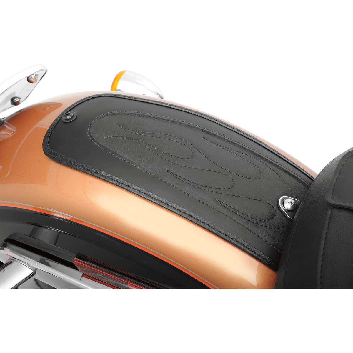 Drag Specialties Seats - Fender Skin - Flame Stitched Automotive-Grade Vinyl Center