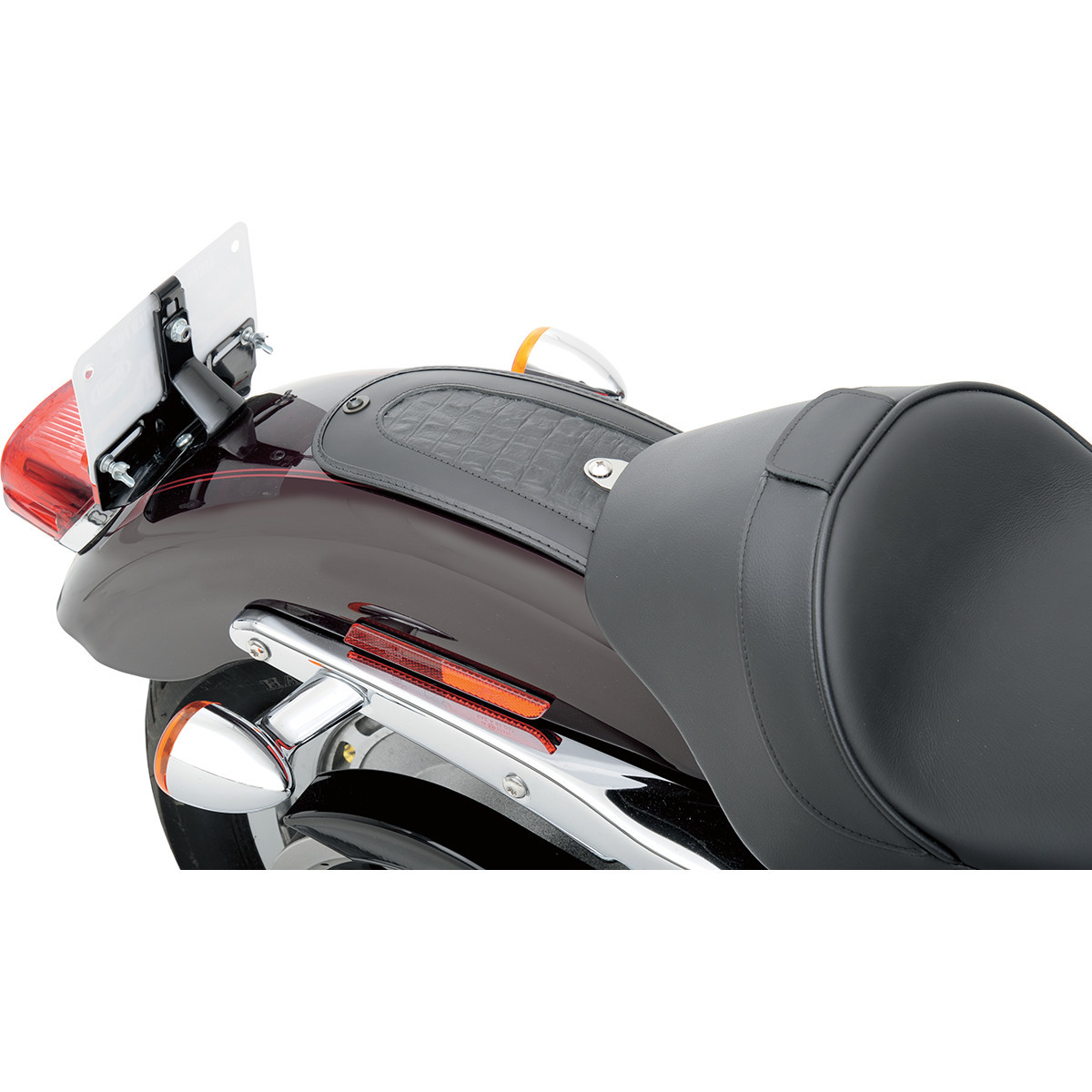 Drag Specialties Seats - Fender Skin - Embossed Faux Gator Leather Center