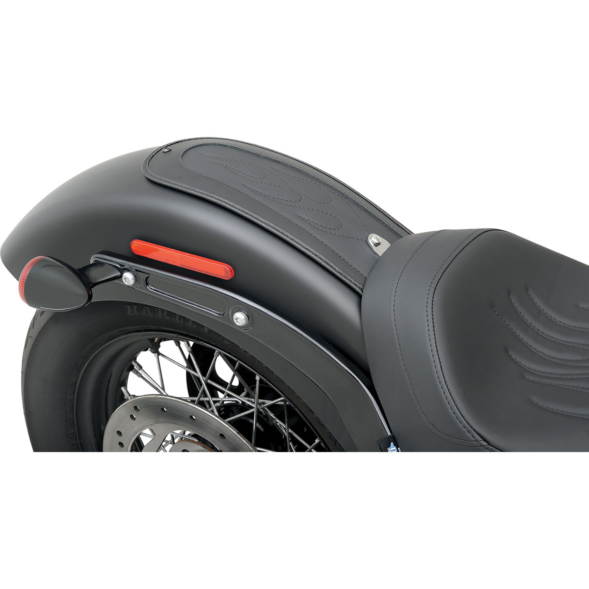 Drag Specialties Seats - Fender Skin - Flame Stitched Automotive-Grade Vinyl Center