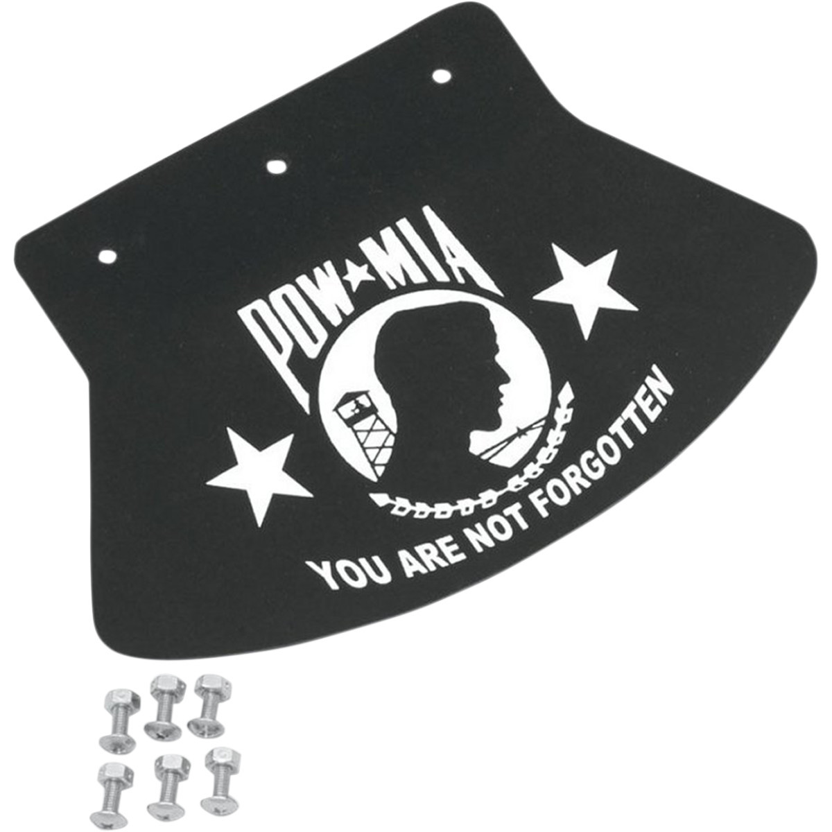 Drag Specialties Seats - Mud Flap - POW-MIA - 9-1/2" W x 6-1/2" H