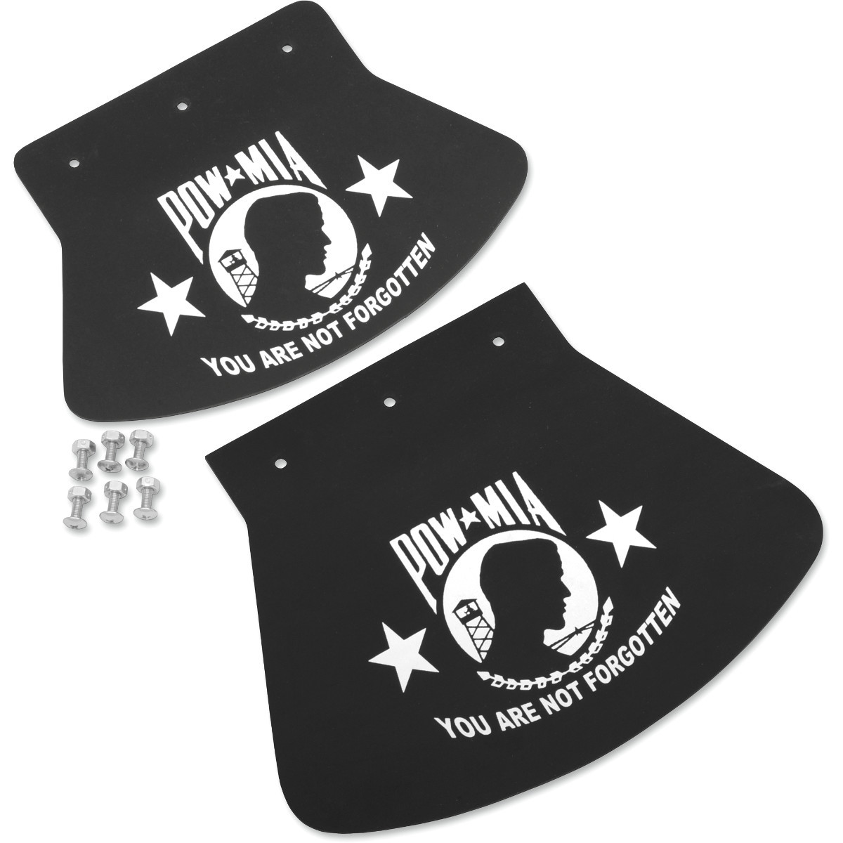 Drag Specialties Seats - Mud Flap - POW-MIA - 10-1/2" W x 8" H