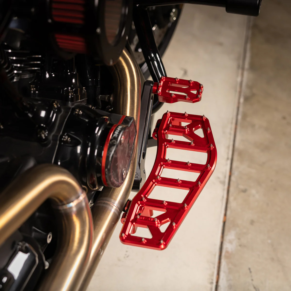 Thrashin Supply CO. #TSC-2221-2 - Aggressor Brake Pedal - Red - Touring
