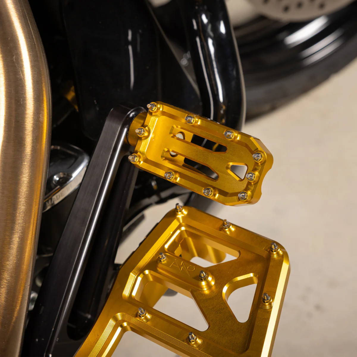 Thrashin Supply CO. #TSC-2221-5 - Aggressor Brake Pedal - Gold - Touring
