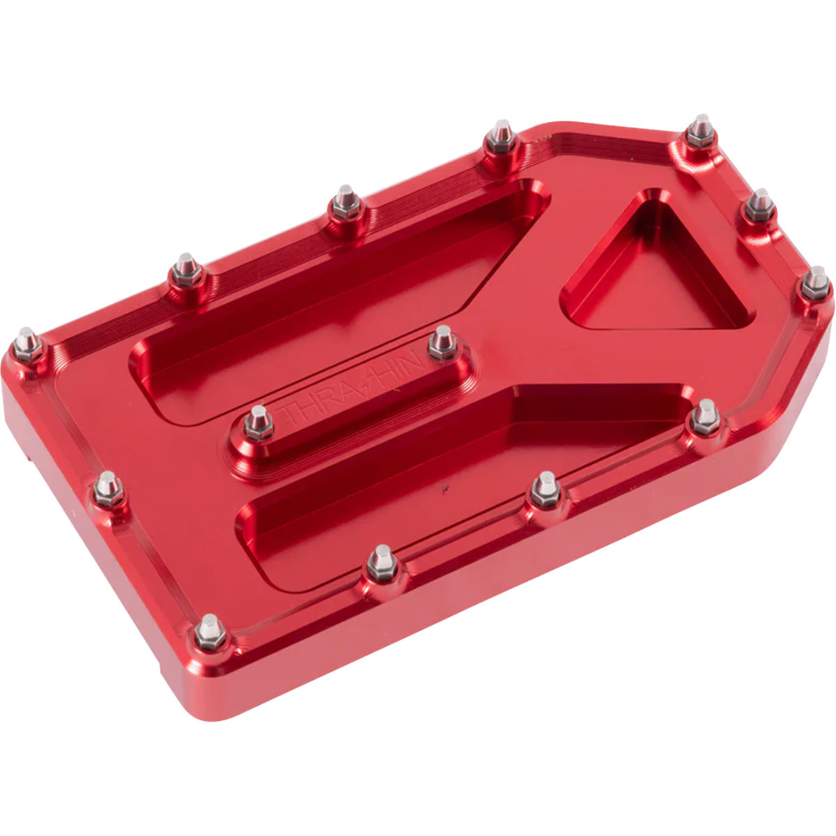 Thrashin Supply CO. #TSC-2220-2 - Aggressor Brake Pedal Pad - Red - Touring