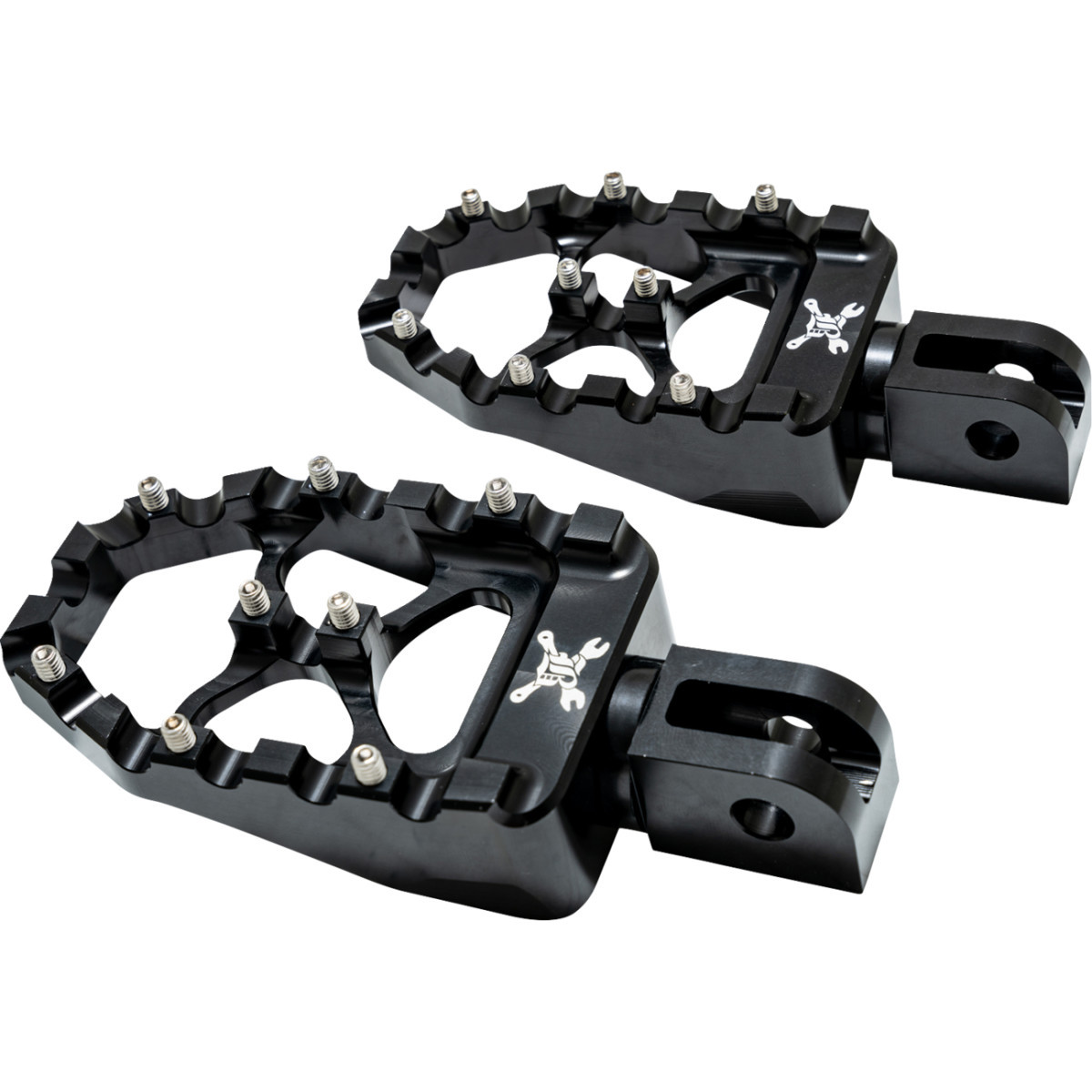 Burly Brand #B13-1017B - MX Evolution Passenger Pegs - Black - Softail