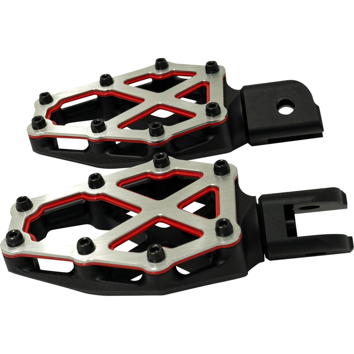 Kodlin USA #K73255-RL - NXL Foot Pegs - Black w/ Red Accent