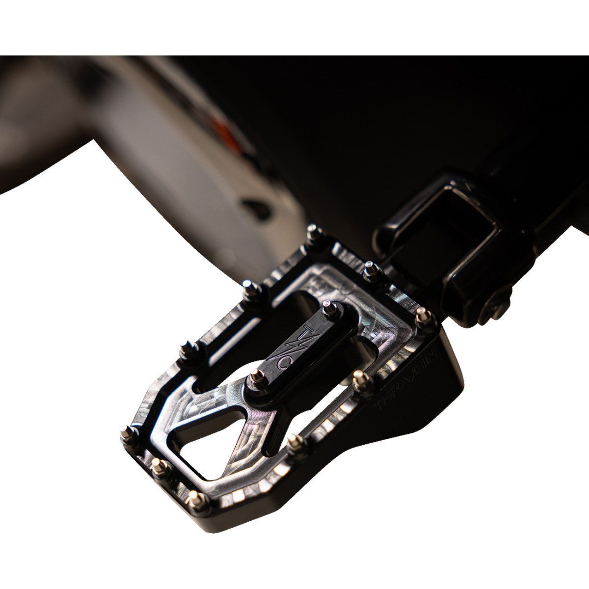 Thrashin Supply CO. #TSC-2022-1-D - Aggressor Foot Pegs - Rear - Black - HD '72-'25