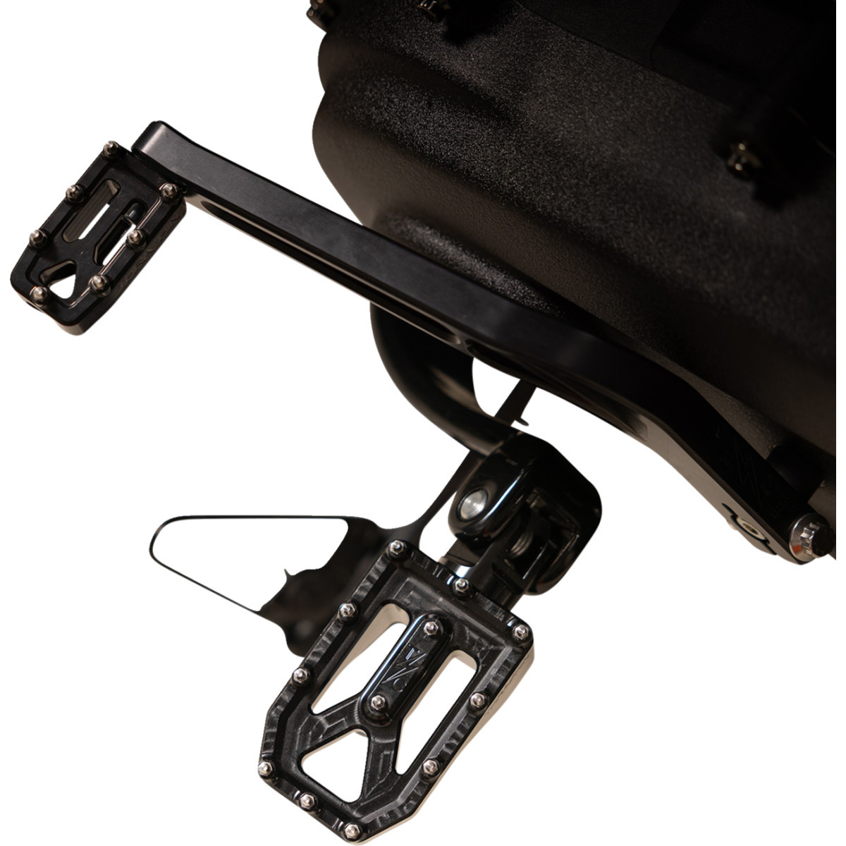 Thrashin Supply CO. #TSC-2022-1-D - Aggressor Foot Pegs - Rear - Black - HD '72-'25