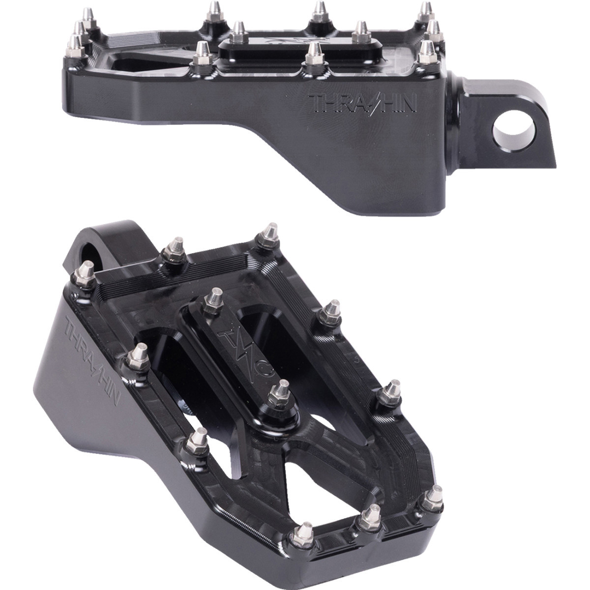 Thrashin Supply CO. #TSC-2022-1-D - Aggressor Foot Pegs - Rear - Black - HD '72-'25
