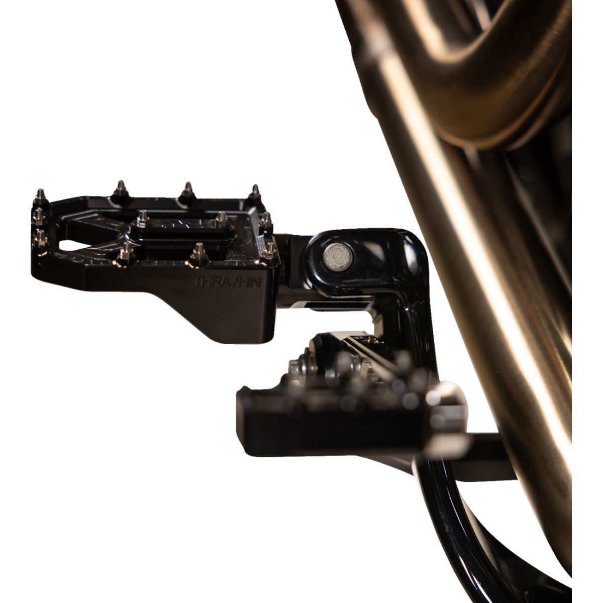 Thrashin Supply CO. #TSC-2022-1-D - Aggressor Foot Pegs - Rear - Black - HD '72-'25
