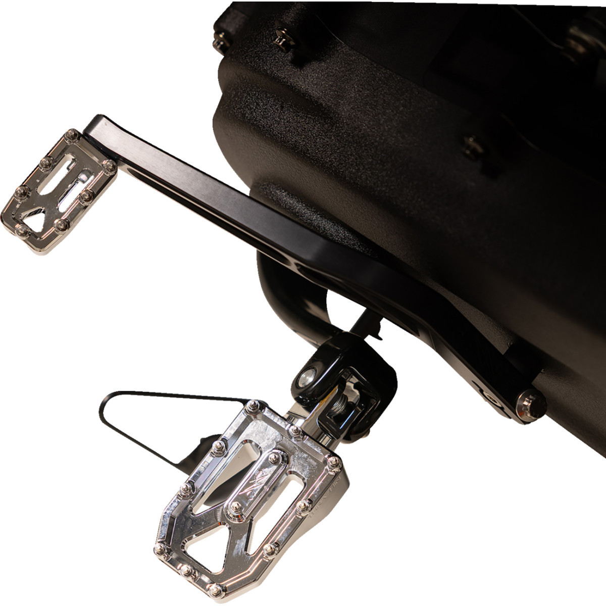 Thrashin Supply CO. #TSC-2022-3-D - Aggressor Foot Pegs - Rear - Chrome - HD '72-'25