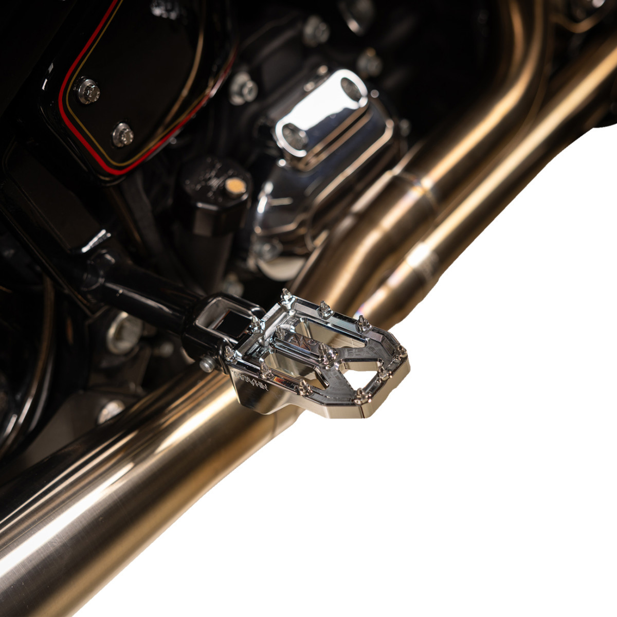Thrashin Supply CO. #TSC-2022-3-D - Aggressor Foot Pegs - Rear - Chrome - HD '72-'25