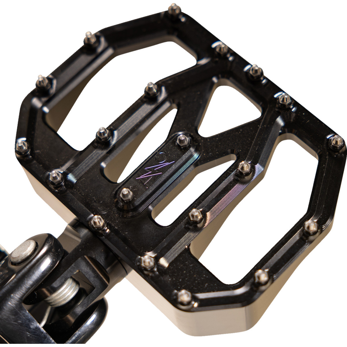 Thrashin Supply CO. #TSC-2031-1-D - Mini Aggressor Floorboards - Black - Rear