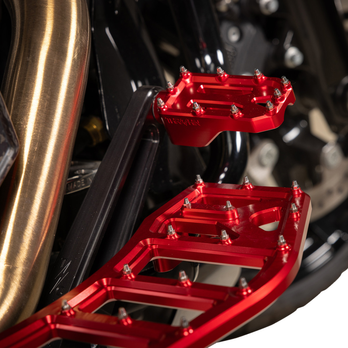 Thrashin Supply CO. #TSC-2219-2 - Aggressor Floorboards - Red