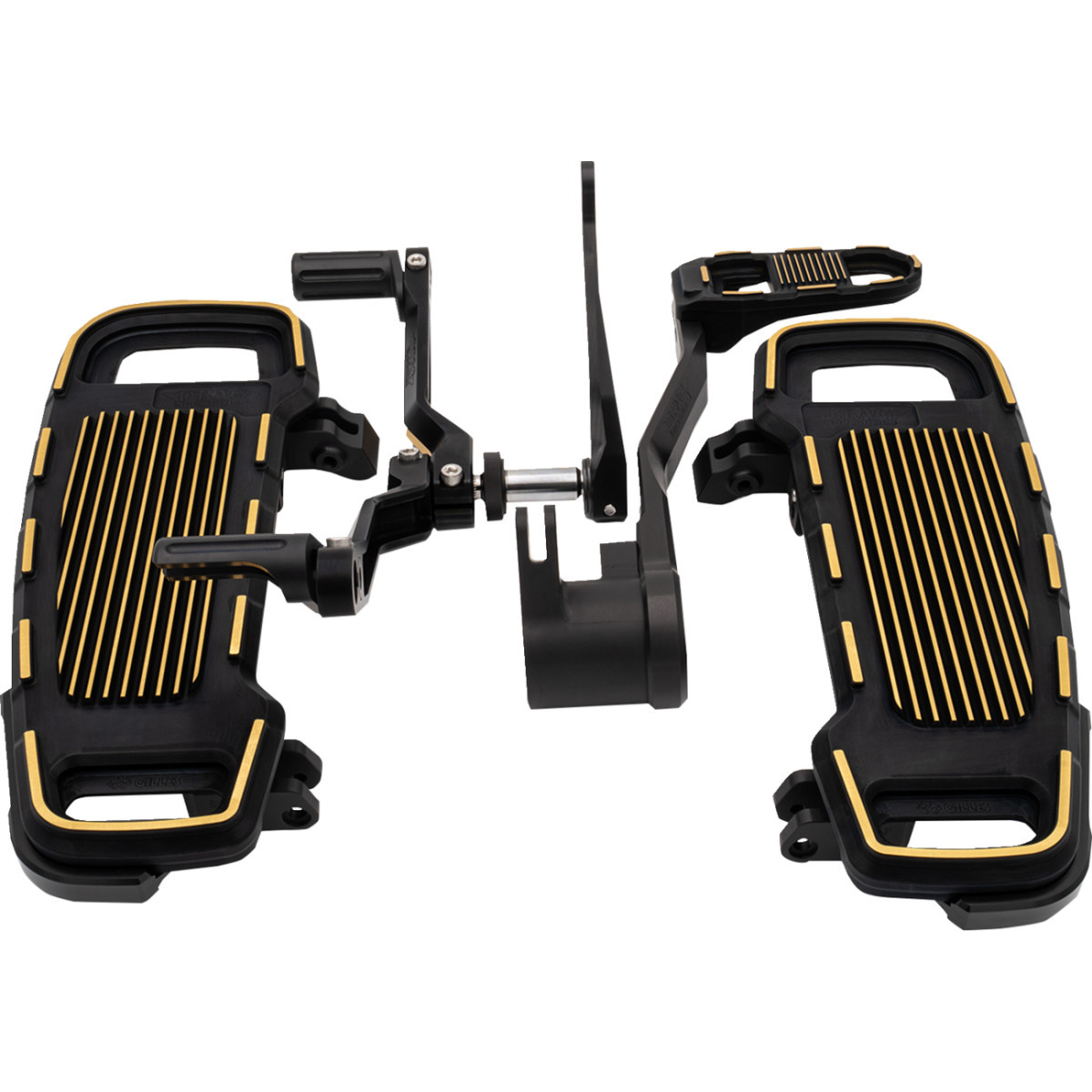 Drag Specialties - Floorboard Kit Designed by Gilles - Adjustable - Black/Gold