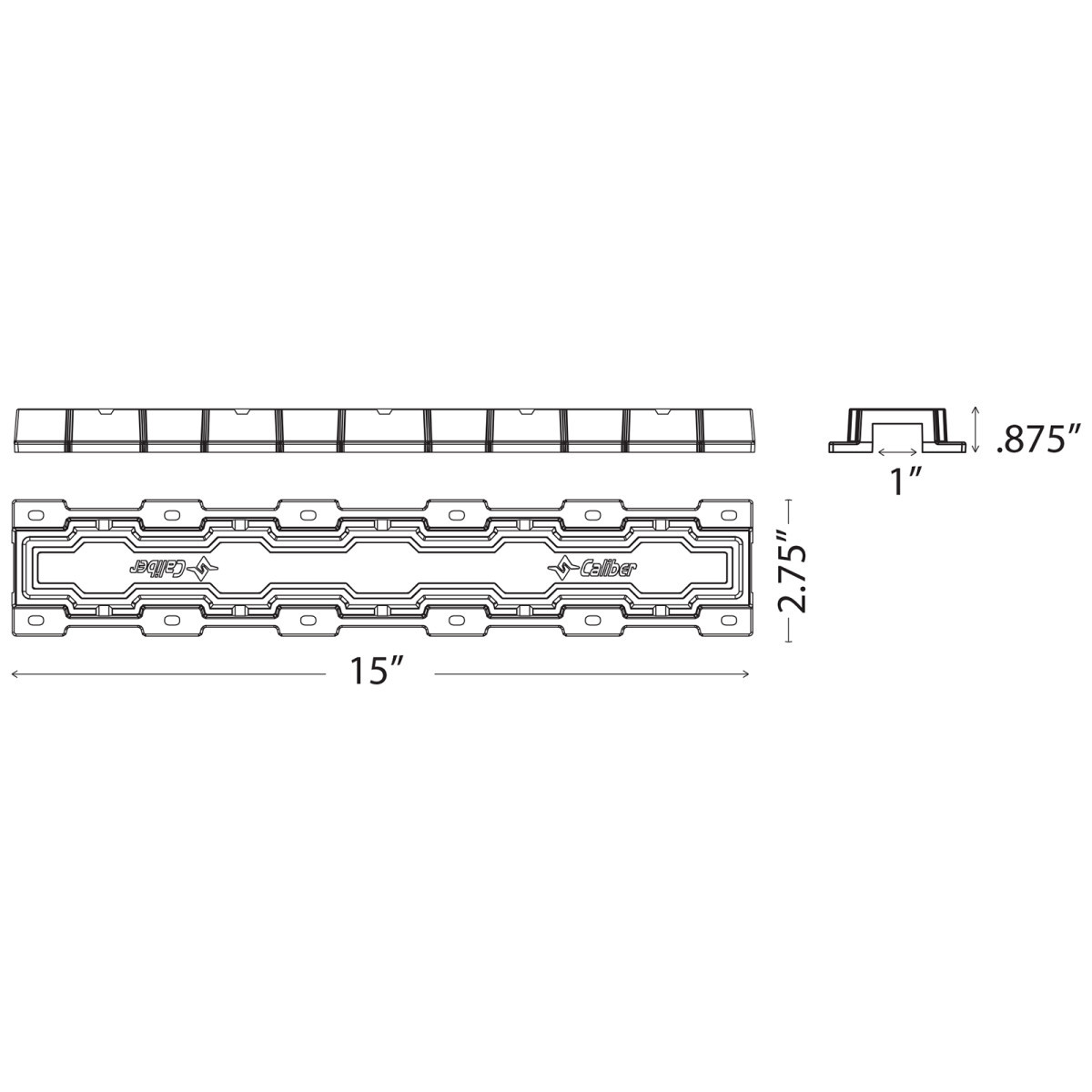 Caliber #13200 - Trailer Grips - Black