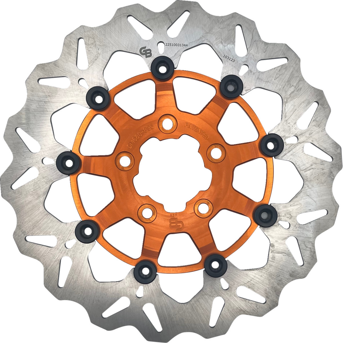 Gbrakes #DF680CW-O - Brake Rotor - Front - Orange