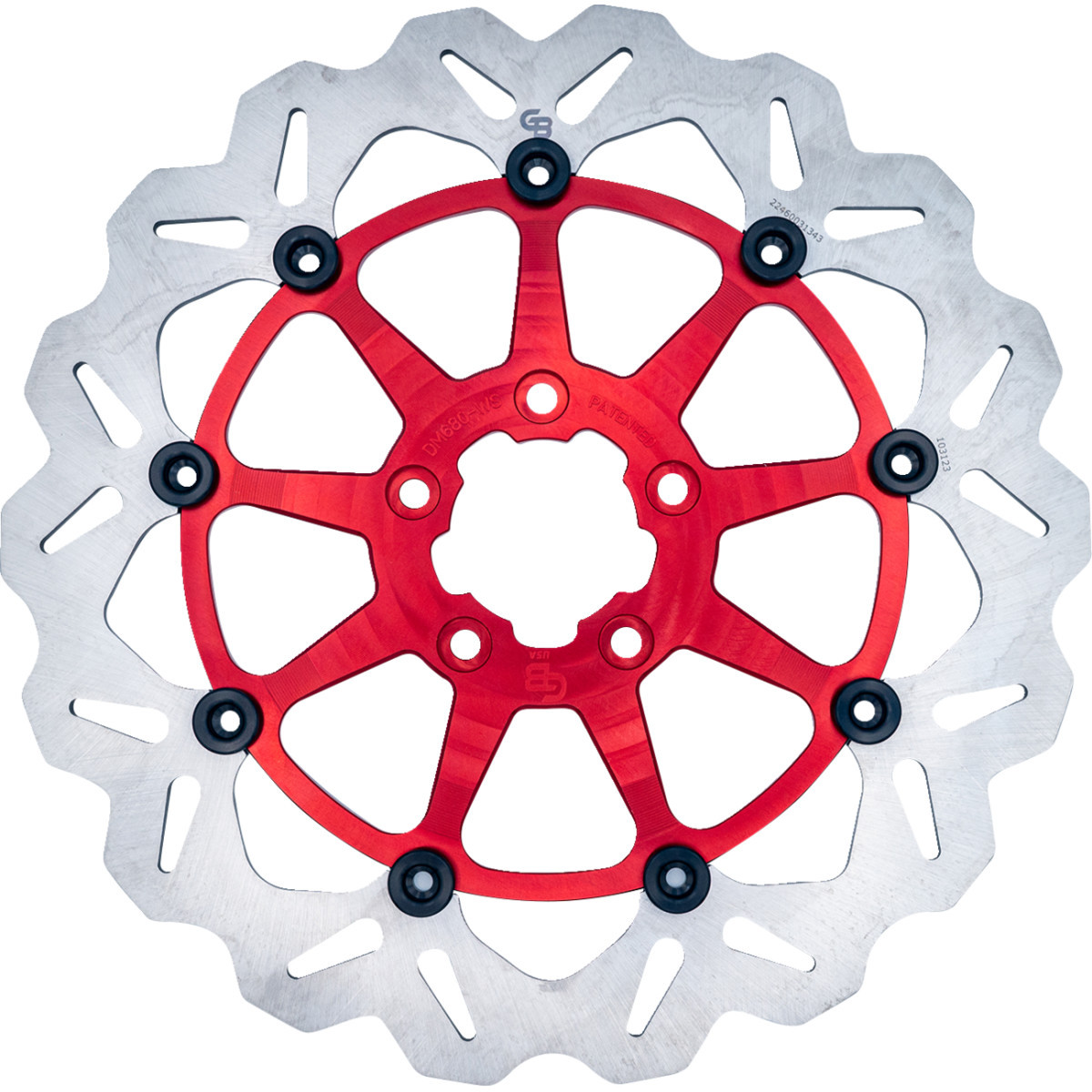 Gbrakes #DF680CWS-R - Brake Rotor - Front - Red