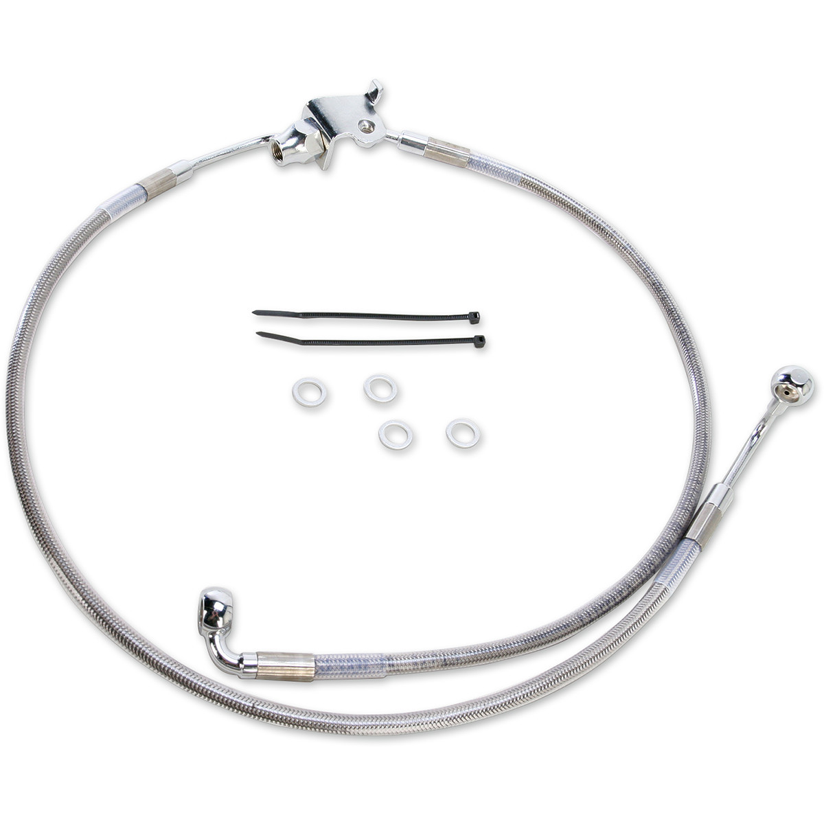 Drag Specialties - Brake Line - Rear - Stainless Steel