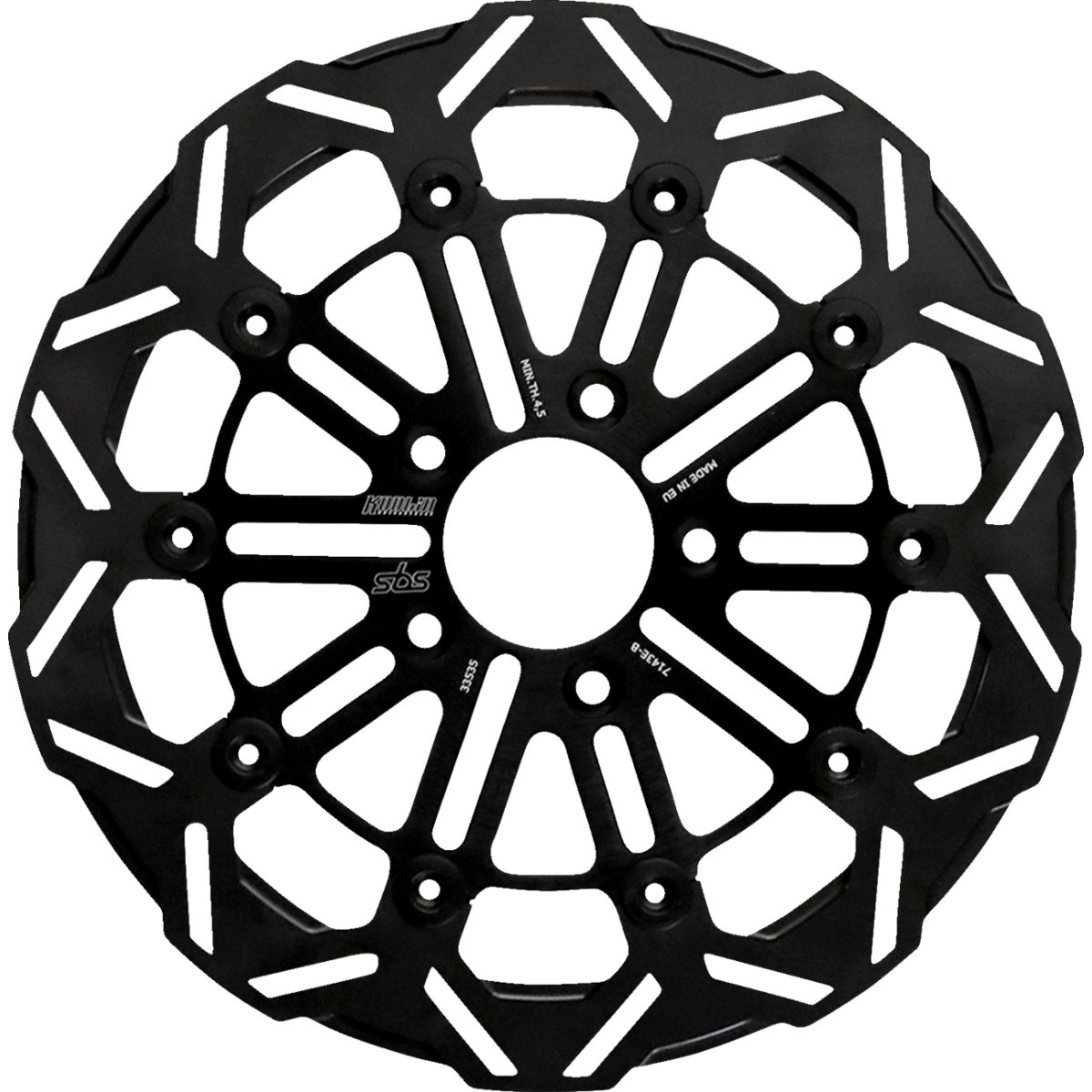 SBS #7143E-B - Design "D" 10-Spoke Brake Rotor