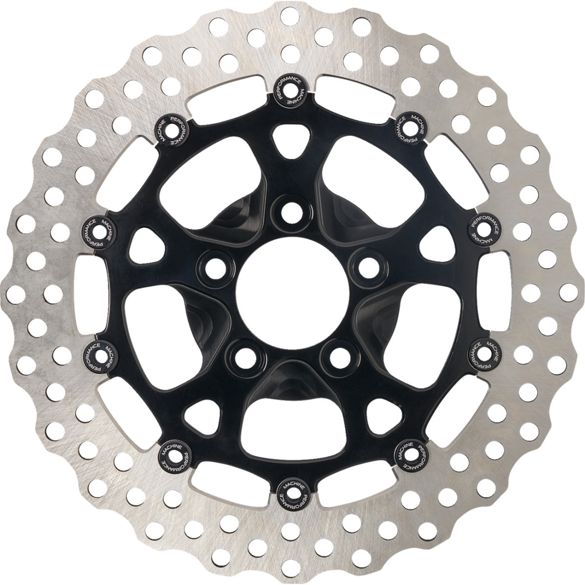 Performance Machine (PM) #0133-2606S-B - Disc Carr Dominator - 320 mm X .20 FF - Front - Black Anodized