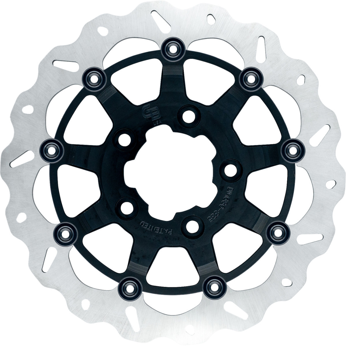 Gbrakes #GBDU009 - Wave® Brake Rotor - Front - 13" - Black