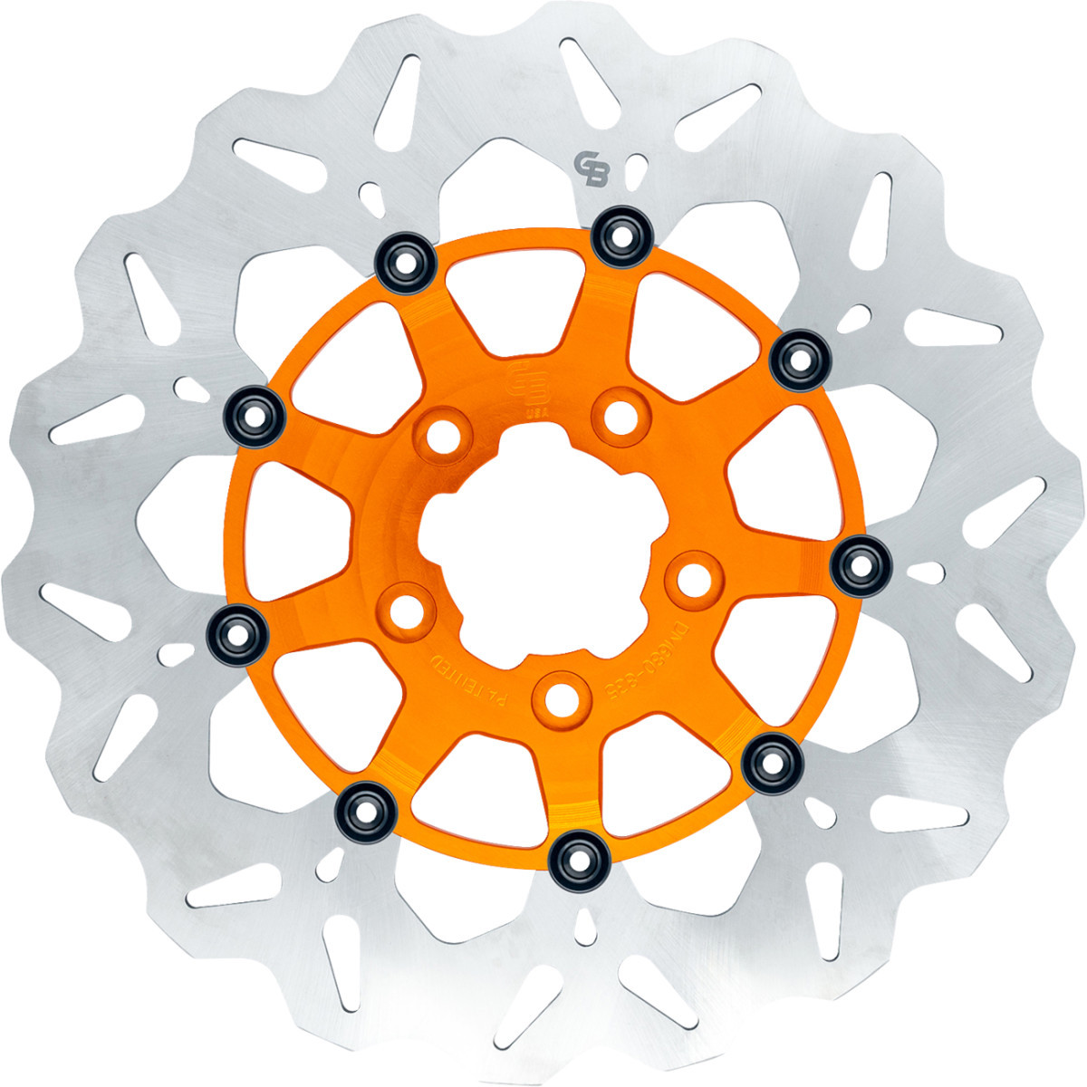 Gbrakes #GBDU030 - Wave® Brake Rotor - Front - 12-1/2" - Orange