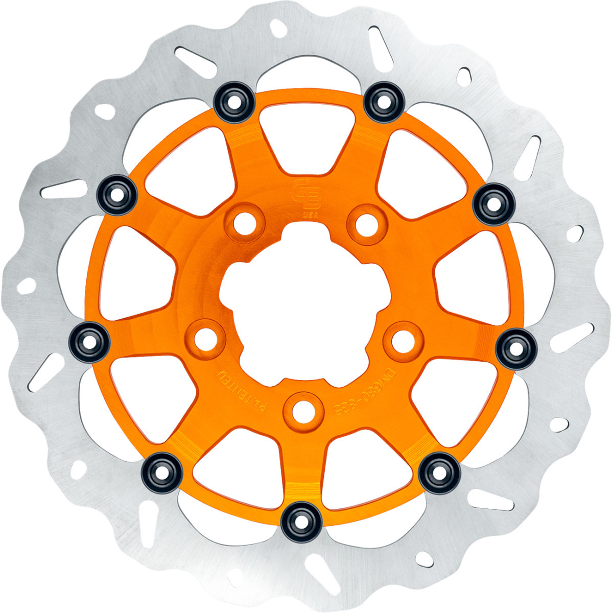Gbrakes #GBDU037 - Wave® Brake Rotor - Front - 13" - Narrow Band - Orange